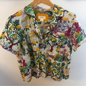 Anthropologie Maeve Floral Tropical Button up shirt